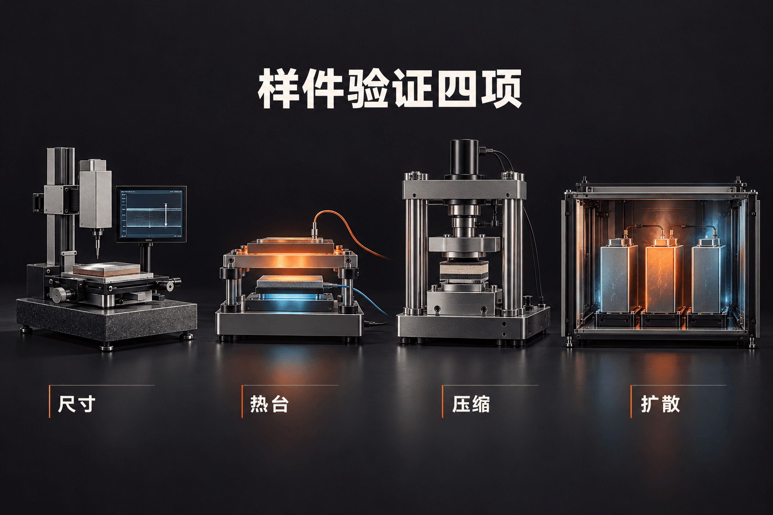 电芯间阻燃隔热材料尺寸热台压缩扩散验证矩阵